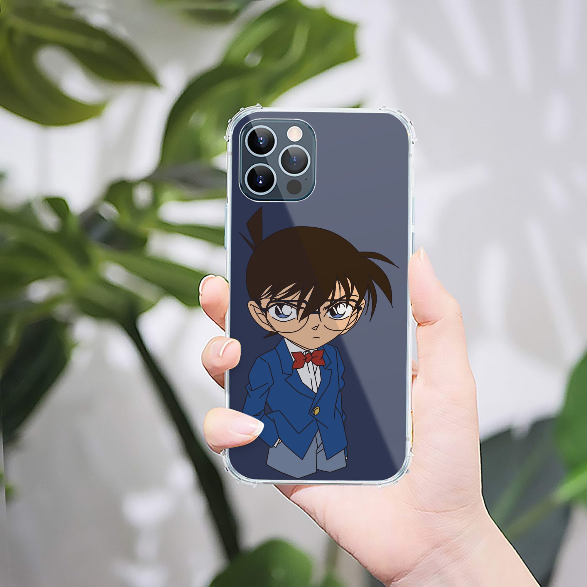 （画像用） 名探偵コナン 江戸川 コナン Detective Conan Conan Edogawa 【iPhone 12シリーズ対応】透明スマホケース（クリアソフトケース）